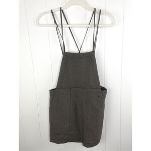 Willow Jane Dark Academia Vintage Plaid Overall Strappy Skirt S